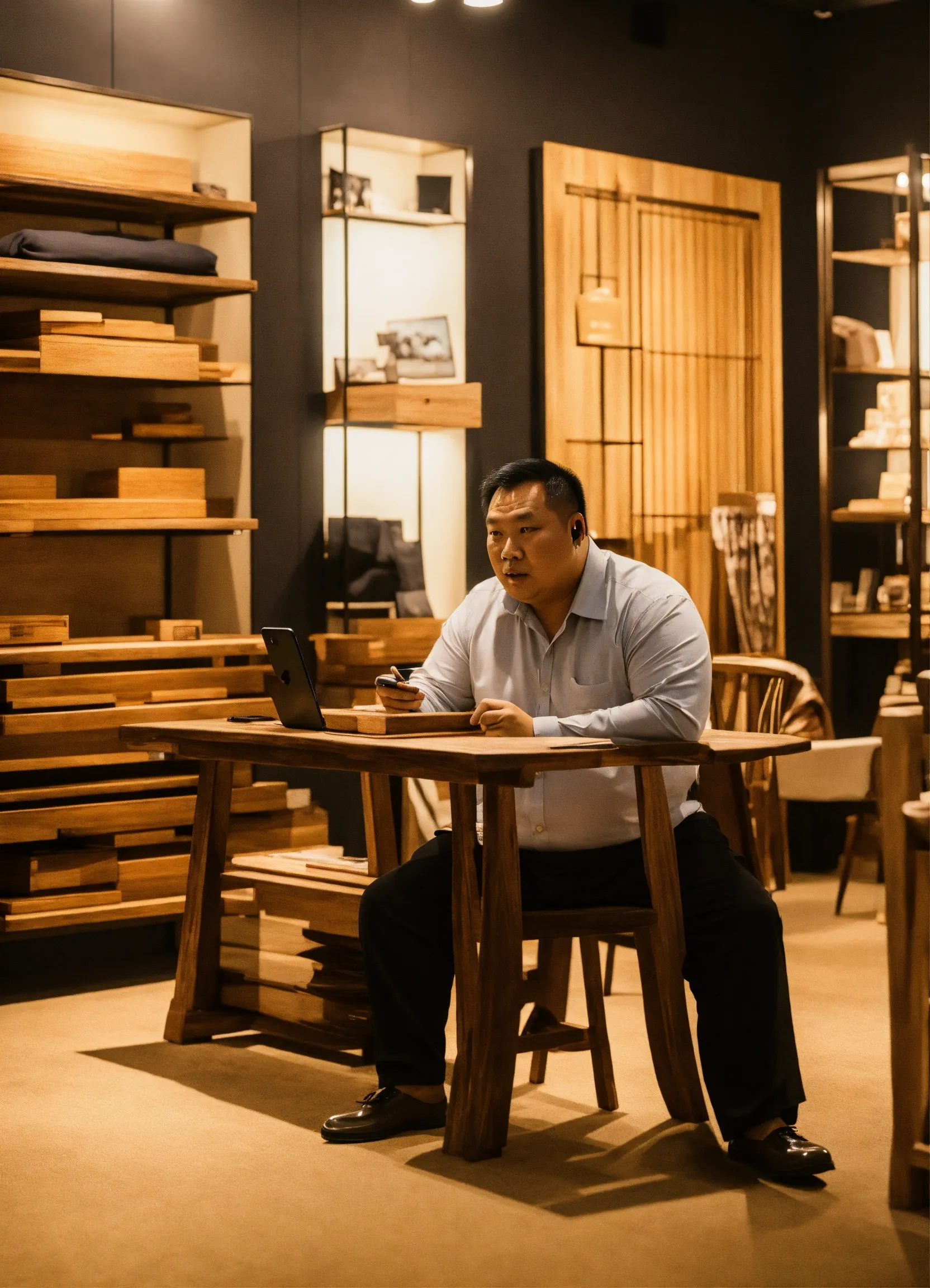 Woodworking workshop interior